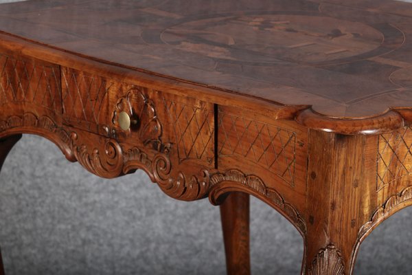 Antique Small Rococo Table Desk in Walnut, 1760-DXD-1750373