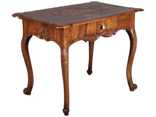 Antique Small Rococo Table Desk in Walnut, 1760-DXD-1750373