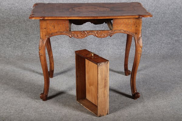 Antique Small Rococo Table Desk in Walnut, 1760-DXD-1750373