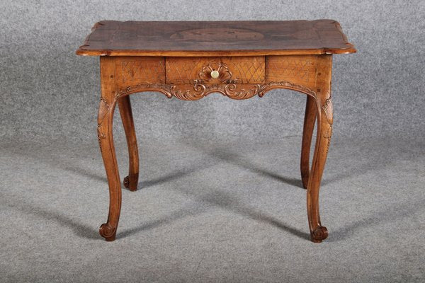 Antique Small Rococo Table Desk in Walnut, 1760-DXD-1750373