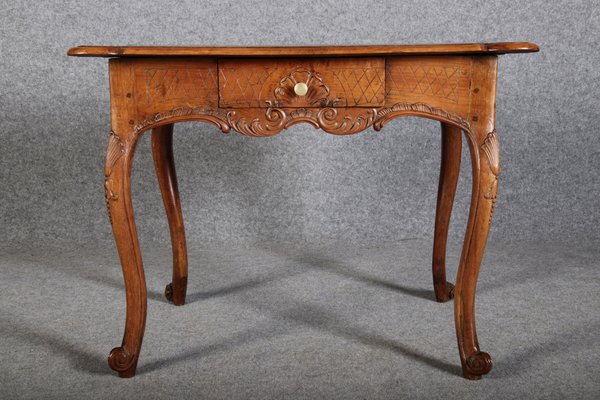 Antique Small Rococo Table Desk in Walnut, 1760-DXD-1750373