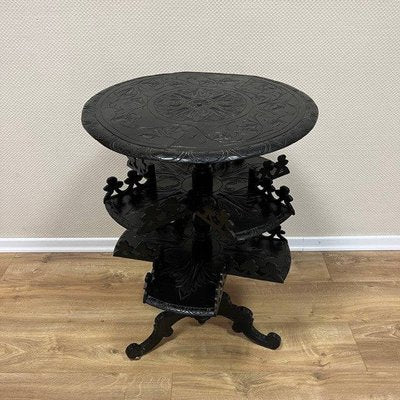 Antique Smoking Table in Blackened Wood, 19th Century-ALF-2033606