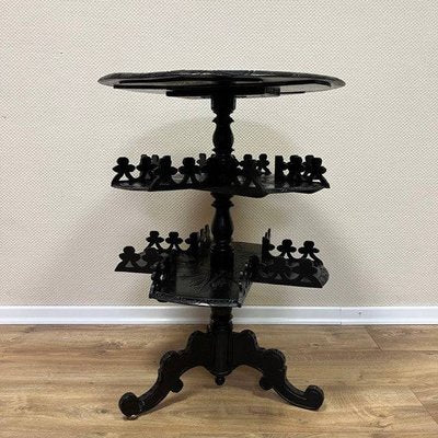 Antique Smoking Table in Blackened Wood, 19th Century-ALF-2033606