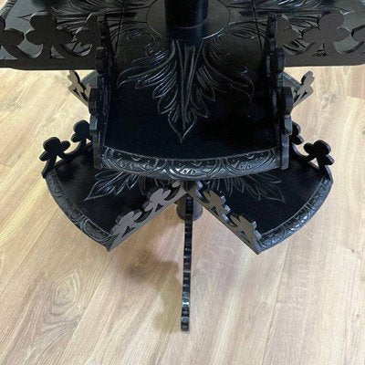 Antique Smoking Table in Blackened Wood, 19th Century-ALF-2033606