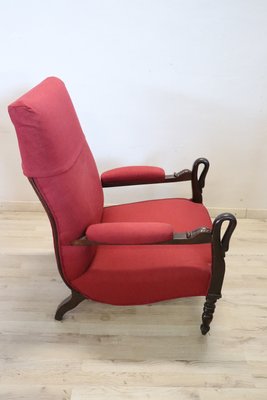 Antique Sold Walnut Armchair, 1840s-DCO-1363919