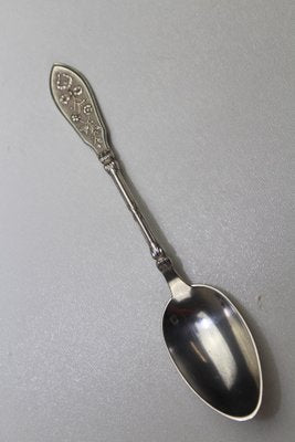 Antique Solid Silver Teaspoons, 1900s, Set of 12-ZWH-584799