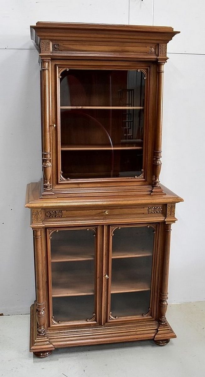 Antique Solid Walnut Breakfast Buffet, 1900s