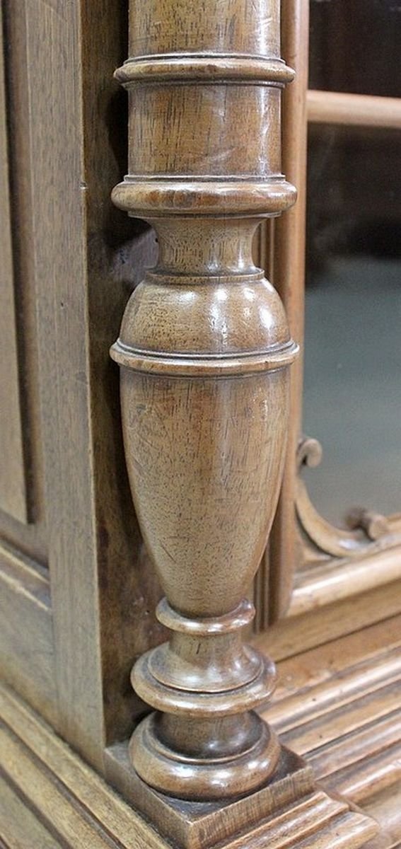 Antique Solid Walnut Breakfast Buffet, 1900s