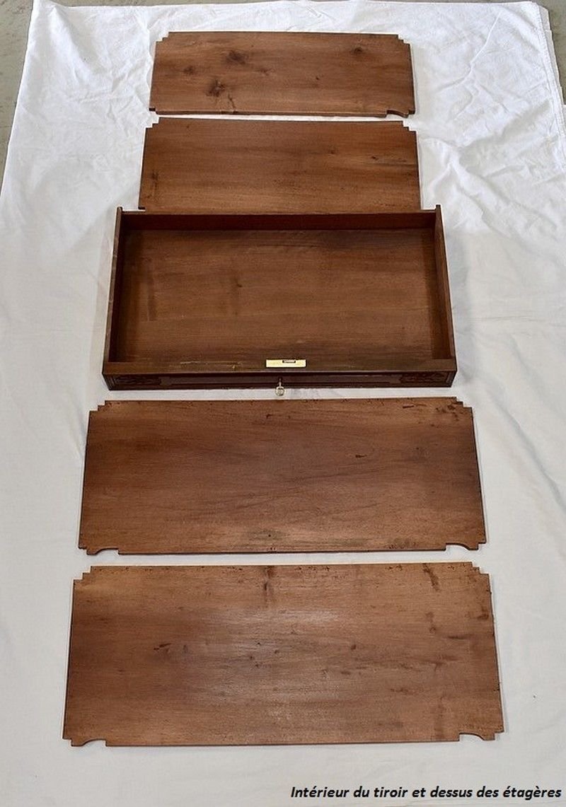 Antique Solid Walnut Breakfast Buffet, 1900s