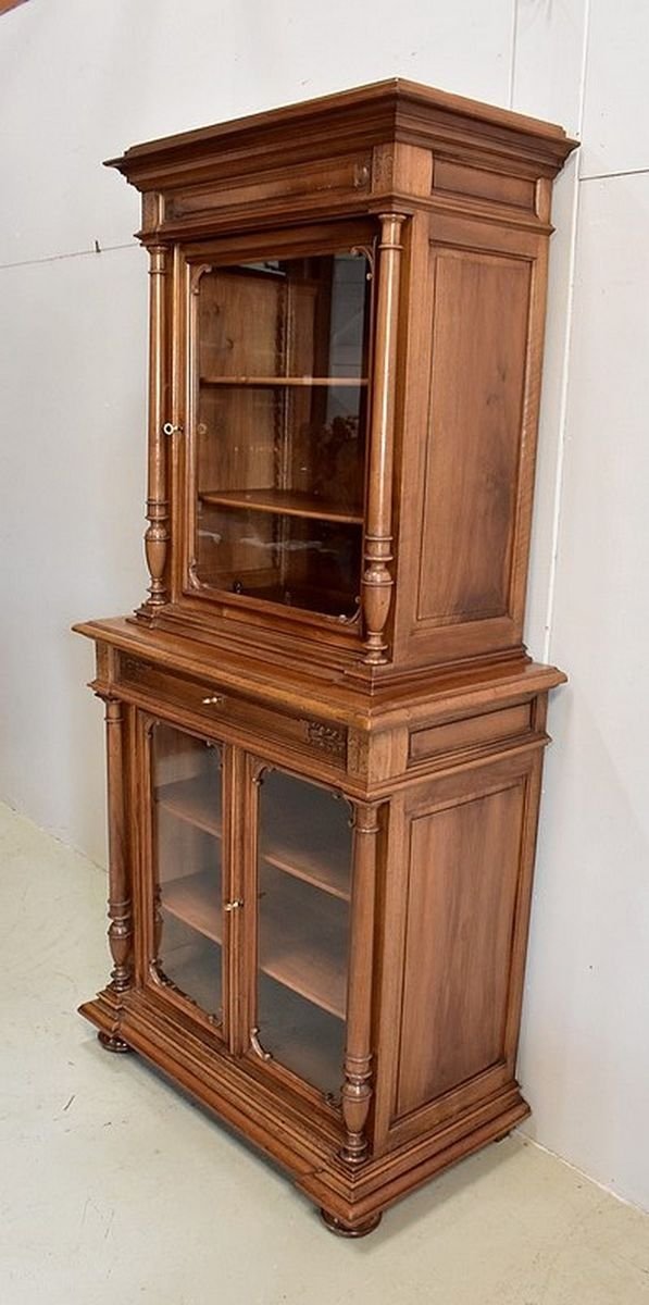 Antique Solid Walnut Breakfast Buffet, 1900s