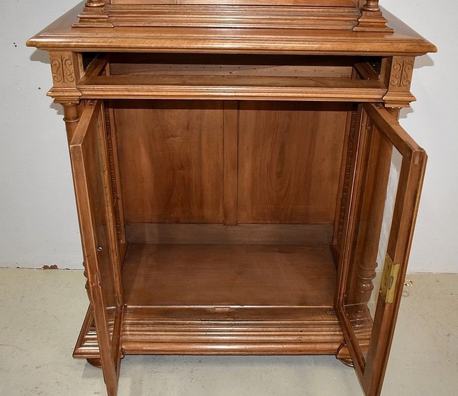 Antique Solid Walnut Breakfast Buffet, 1900s