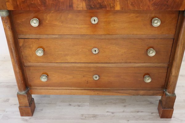 Antique Solid Walnut Chest of Drawers, 1800s-DCO-1100992