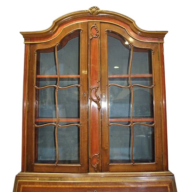 Antique Spanish Bureau with Two Bodies, 19th Century