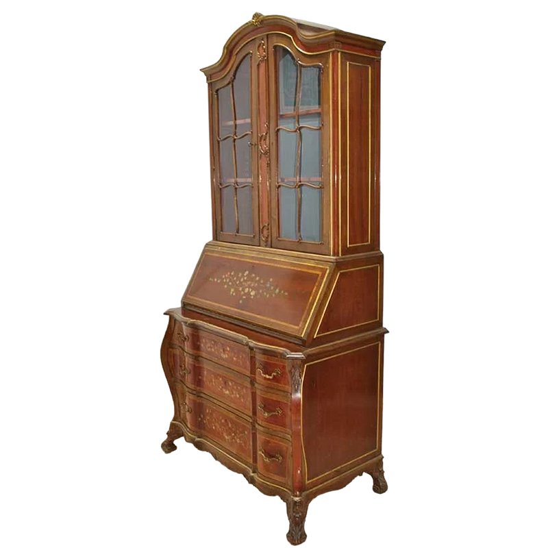 Antique Spanish Bureau with Two Bodies, 19th Century