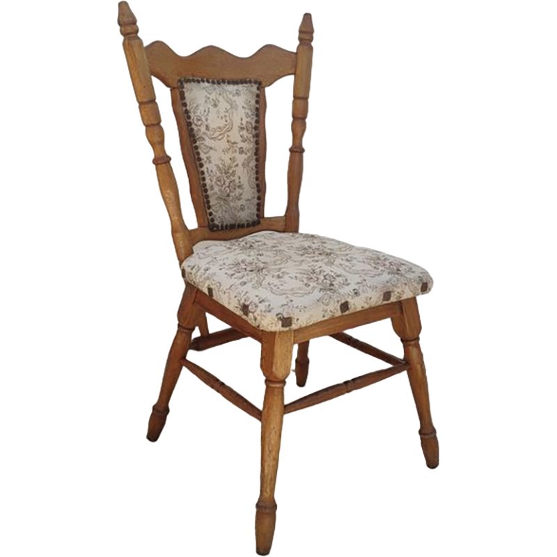 Antique Spanish Chairs with Studs, Set of 2