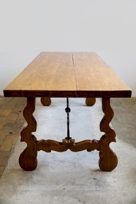 Antique Spanish Chestnut Dining Table-GQ-666418