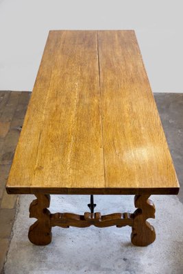 Antique Spanish Chestnut Dining Table-GQ-666418