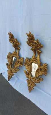 Antique Spanish Gold Leaf Mirrors, Set of 2-QLH-885097