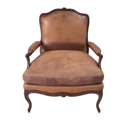 Antique Spanish Leather Upholstered Club Armchairs, Late 19th Century, Set of 2-TCS-1784174