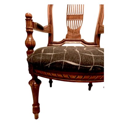 Antique Spanish Oak Armchair-TCS-1786763