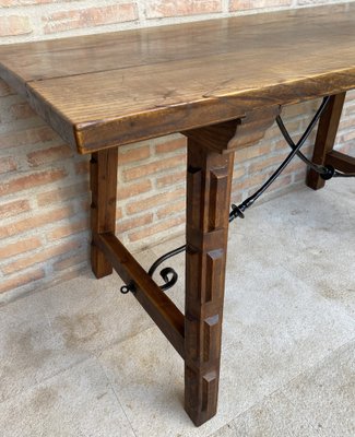 Antique Spanish Oak Work Table, 1800s-NOU-1726547