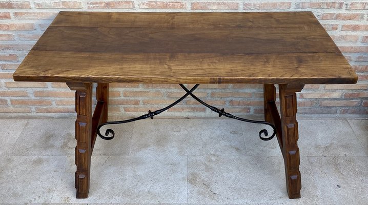 Antique Spanish Oak Work Table, 1800s-NOU-1726547