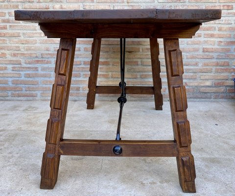 Antique Spanish Oak Work Table, 1800s-NOU-1726547