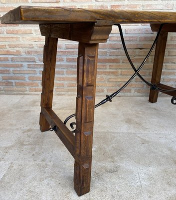 Antique Spanish Oak Work Table, 1800s-NOU-1726547