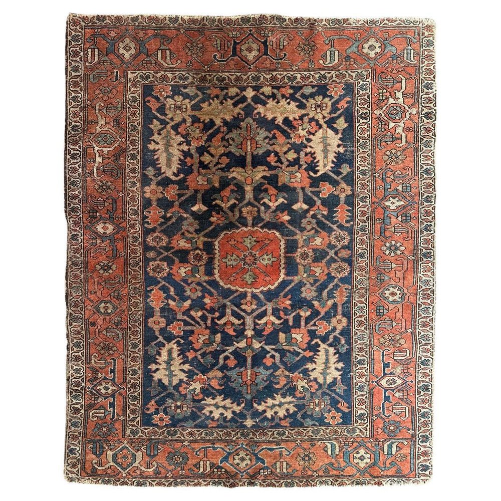 Antique Square Heriz Rug