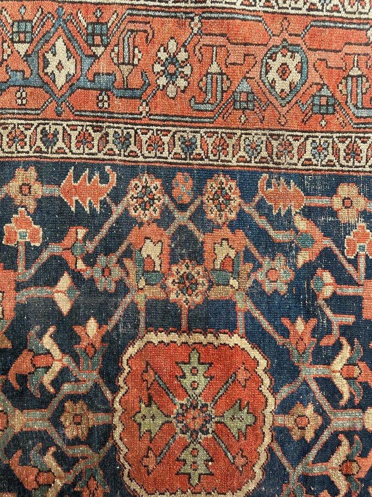 Antique Square Heriz Rug