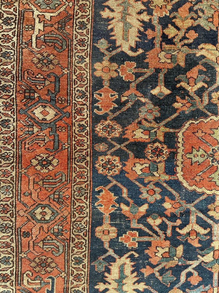 Antique Square Heriz Rug