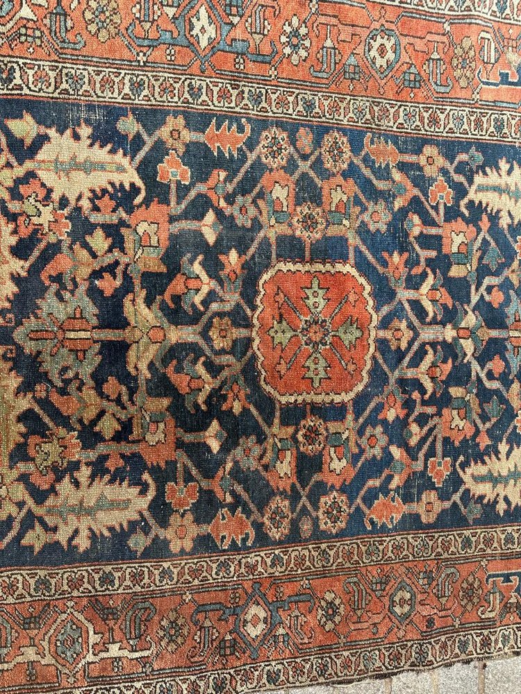 Antique Square Heriz Rug