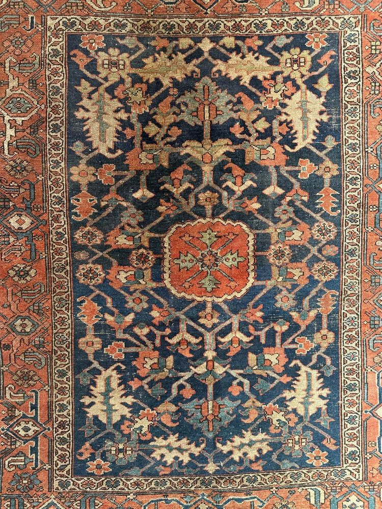 Antique Square Heriz Rug