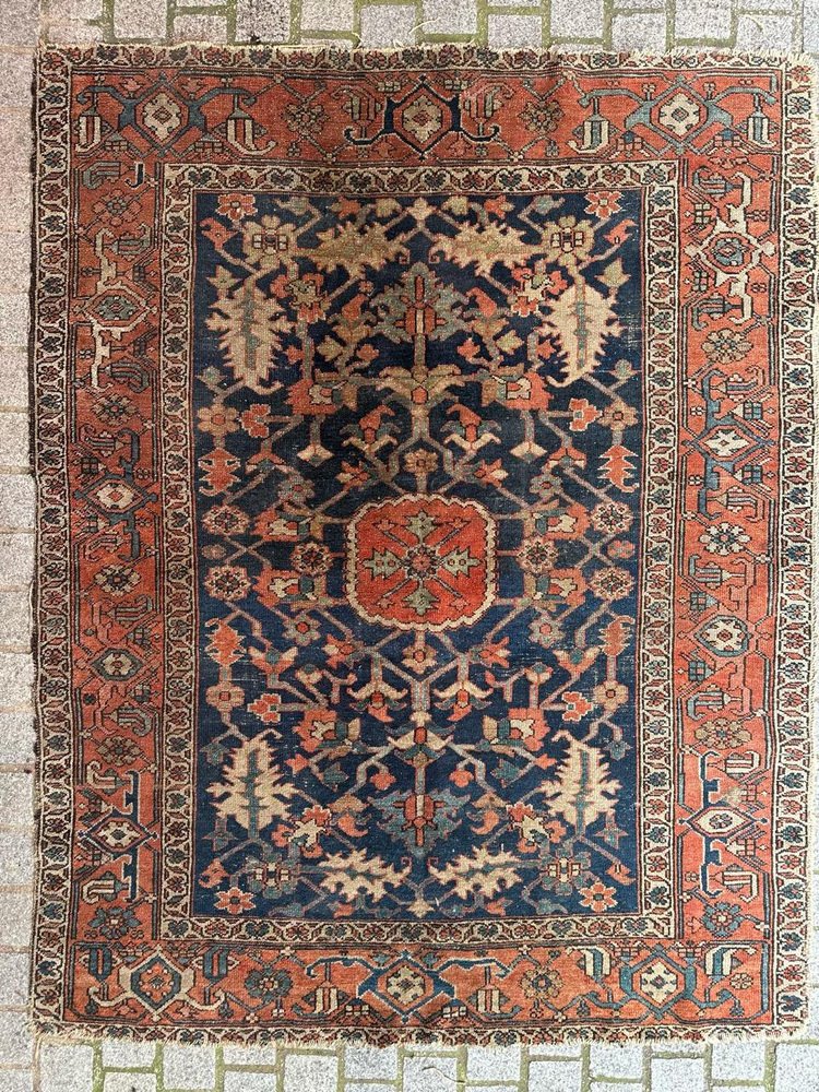 Antique Square Heriz Rug