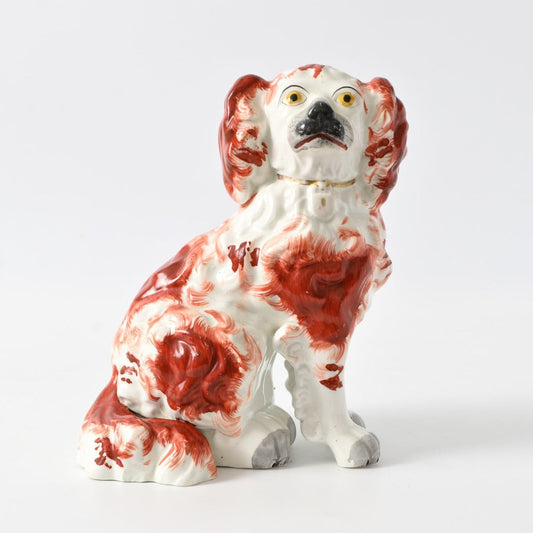 Antique Staffordshire Mantle Dog Figurine, 1890s