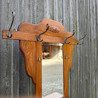 Antique Standing Coat Rack in Oak, 1900s-ALF-2033624