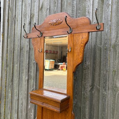 Antique Standing Coat Rack in Oak, 1900s-ALF-2033624