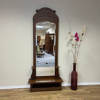 Antique Standing Mirror in Walnut, 1930s-ALF-2033514