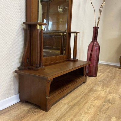 Antique Standing Mirror in Walnut, 1930s-ALF-2033514