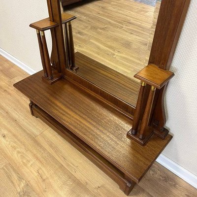 Antique Standing Mirror in Walnut, 1930s-ALF-2033514