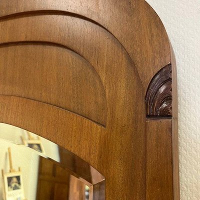 Antique Standing Mirror in Walnut, 1930s-ALF-2033514