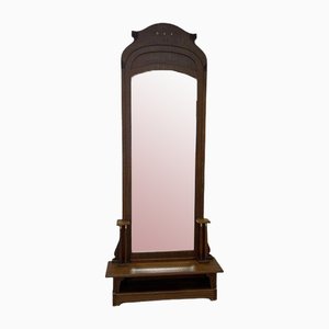 Antique Standing Mirror in Walnut, 1930s-ALF-2033514