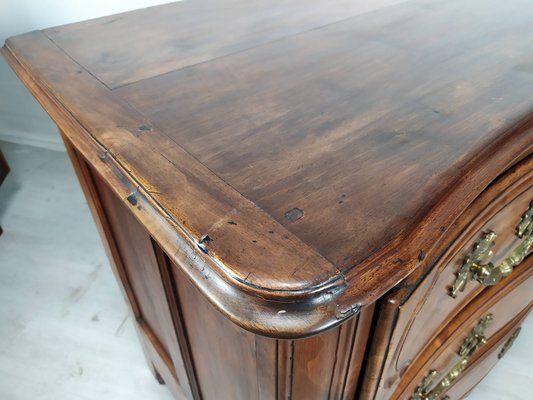 Antique Style Chest of Drawers in Carved Walnut, 1950s-EAD-1716646