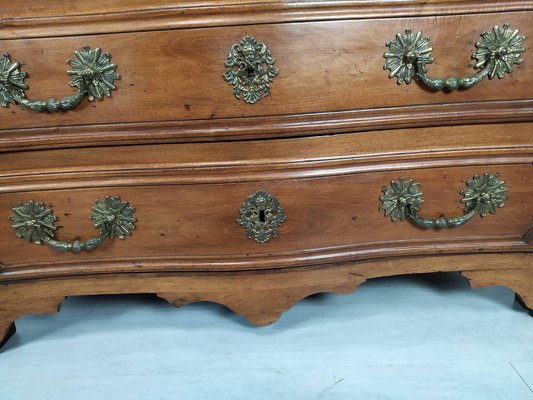 Antique Style Chest of Drawers in Carved Walnut, 1950s-EAD-1716646