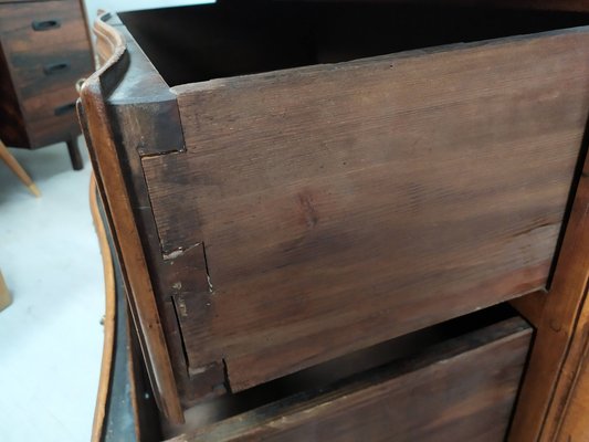 Antique Style Chest of Drawers in Carved Walnut, 1950s-EAD-1716646