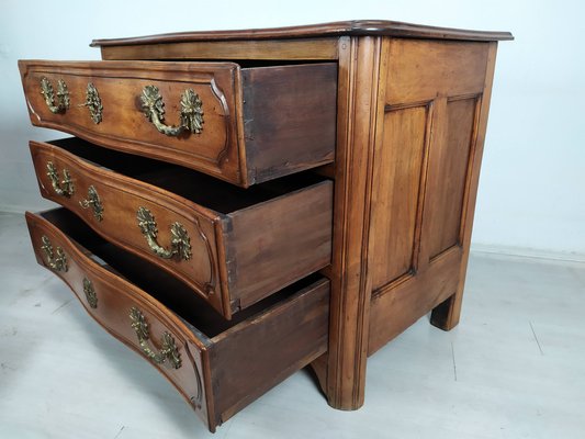 Antique Style Chest of Drawers in Carved Walnut, 1950s-EAD-1716646