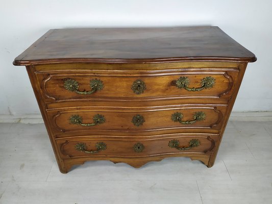 Antique Style Chest of Drawers in Carved Walnut, 1950s-EAD-1716646