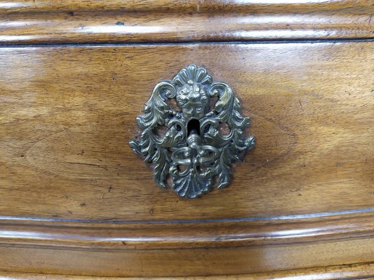 Antique Style Chest of Drawers in Carved Walnut, 1950s-EAD-1716646