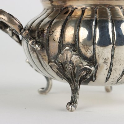 Antique Sugar Bowl in Silver, Milan, Italy, 20th Century-VMM-2023848