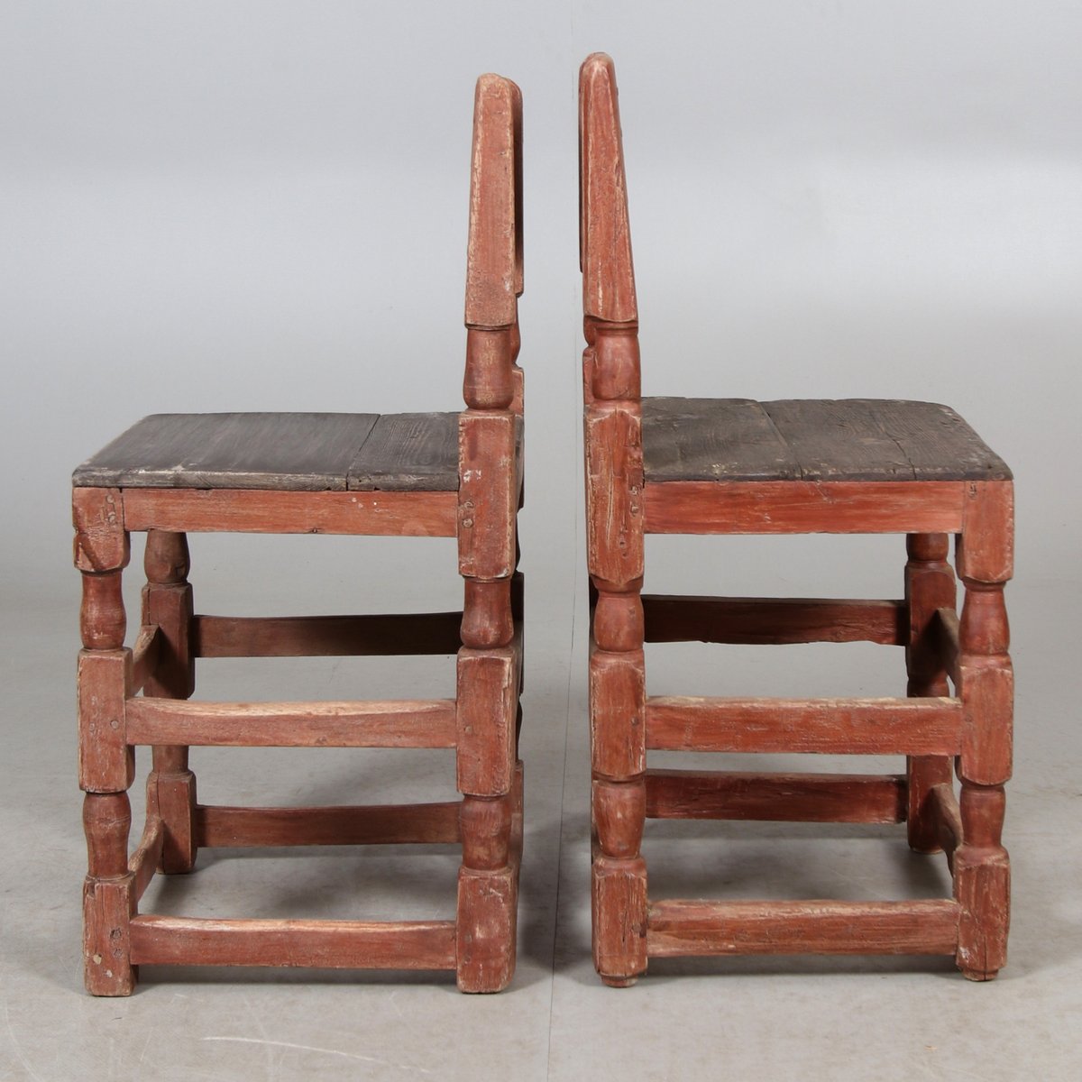 Antique Swedish Chairs with 12 Locks, 19th Century, Set of 6